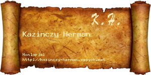 Kazinczy Herman névjegykártya